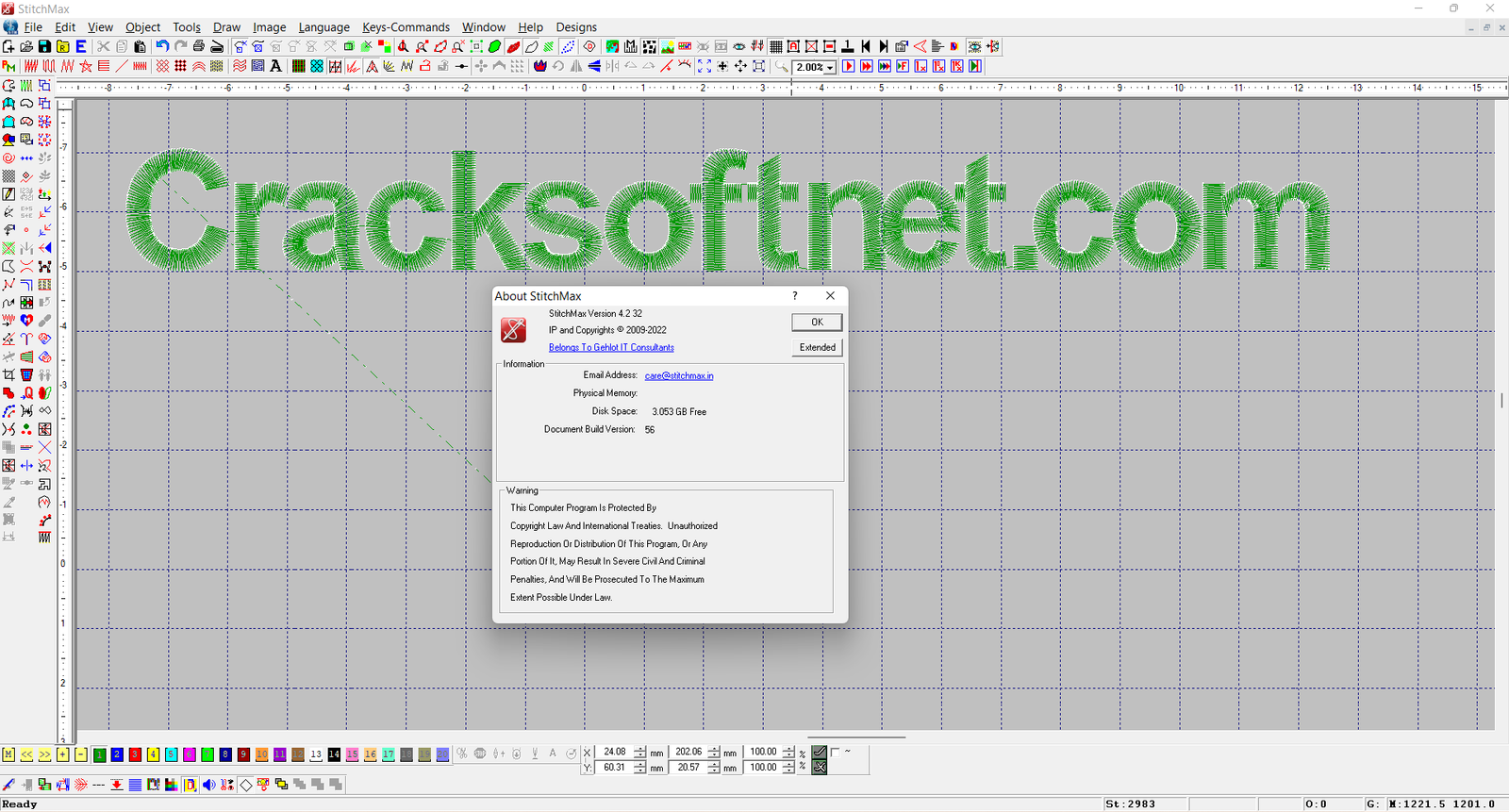 StitchMax Embroidery Digitizing V4.2 Pro Version Crack